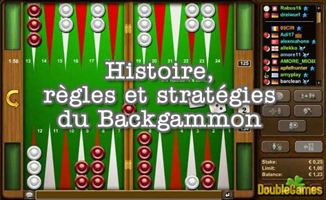 Histoire, règles et stratégies au backgammon.
