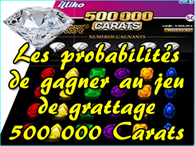 Probabilités du jeu de grattage 500 000 Carats.