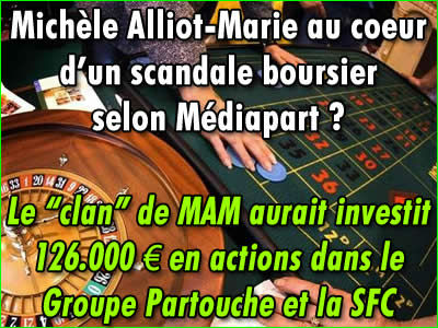 Michèle Alliot-Marie et les Casinos Partouche: un scandale en vue ?
