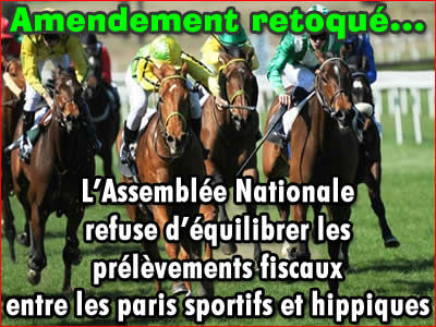 Paris hippiques, amendement sur la fiscalité retoqué.