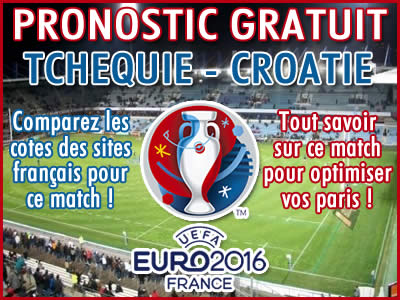Pronostic République Tchèque Croatie Euro 2016 - Foot