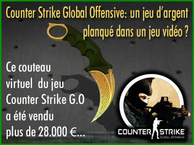 Counter Strike Global Offensive, un jeu d'argent ?
