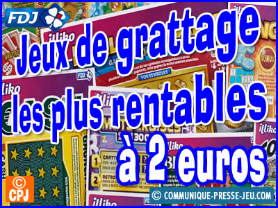 Jeux de grattage les plus rentables à 2 euros, lesquels choisir ?