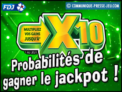 Jeu de grattage X10 de la FDJ, les probabilités de gagner.