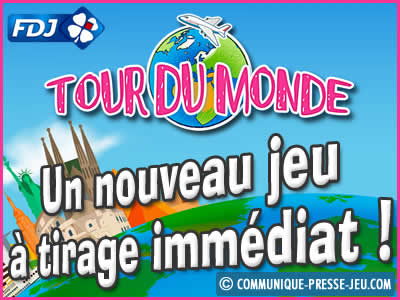 Tour du Monde, un jeu à tirage immédiat de la FDJ - Les probabilités ?