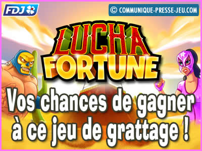 Jeu de grattage Lucha Fortune de la FDJ, les probabilités de gagner !