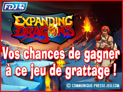 Jeu de grattage Expanding Dragons, les probabilités de gagner à ce nouveau jeu à gratter.
