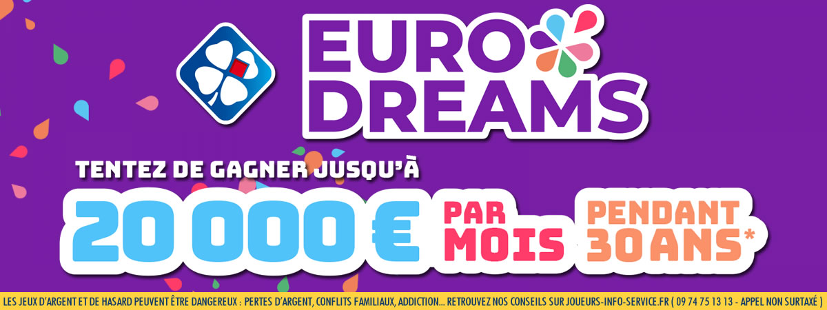 FDJ : comment fonctionne EuroDreams, la nouvelle loterie qui permet de  gagner 20 000 euros par mois